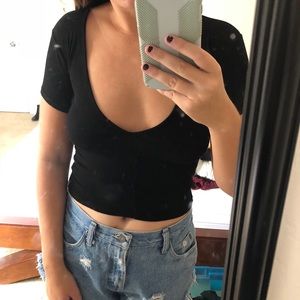 Brandy Melville Black Crop Top